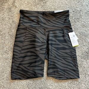 Old Navy | Zebra Print Powersoft High Rise Bike Shorts